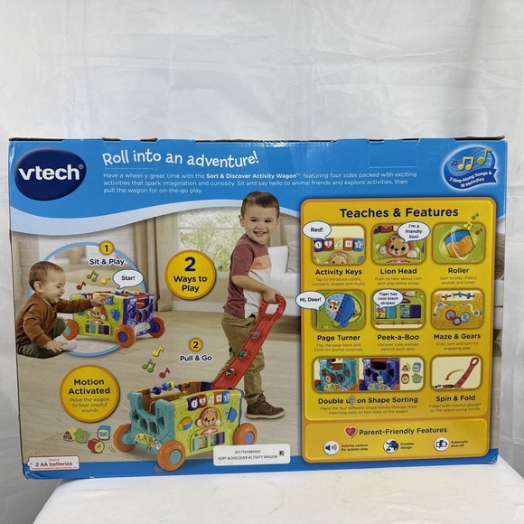 VTech Sort & Discover Activity Wagon with Accessories, Baby and Toddler Toys - Picture 3 of 5